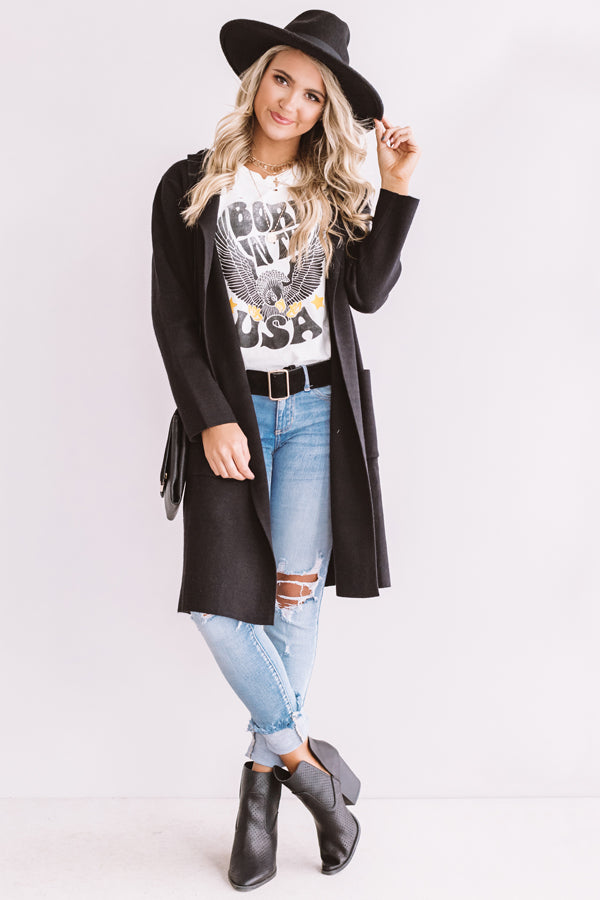 Instant Classic Cardigan In Black