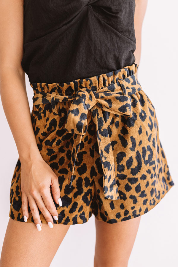 Stalk The Trend Leopard High Waist Shorts