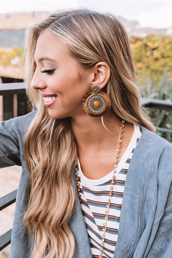 You're A Vision Earrings in Brown Image - 3