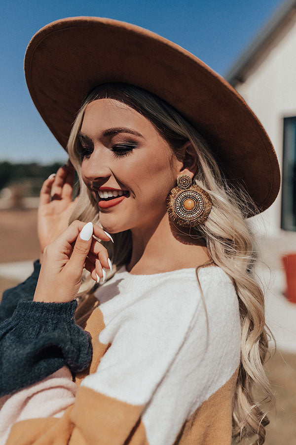 You're A Vision Earrings in Brown Image - 1