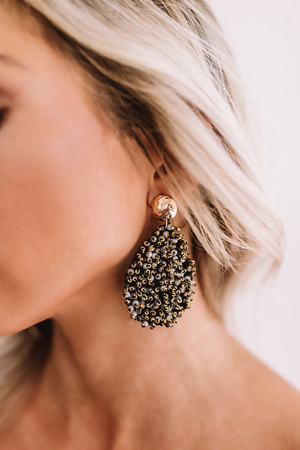 Wine And Wishes Earrings In Black Image - 1