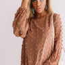 Spot Me Out Shift Top in Mocha Image - 1