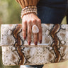Fancy Flirtation Snake Print Clutch Image - 1