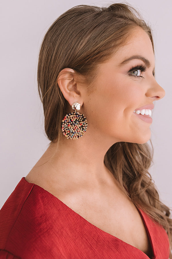 Moonlight Kisses Earrings In Red Image - 1
