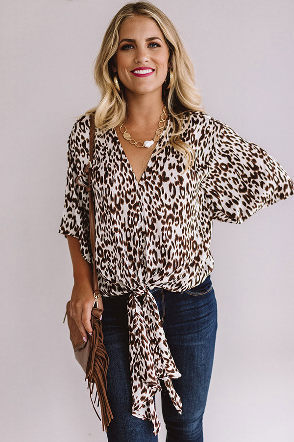Milan Moment Leopard Satin Top Image - 1