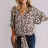 Milan Moment Leopard Satin Top Image - 1