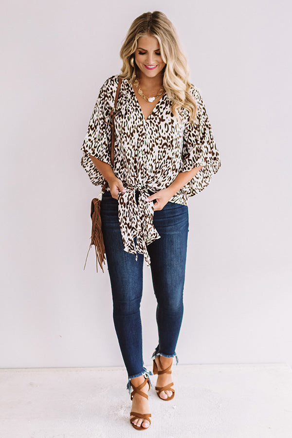 Milan Moment Leopard Satin Top Image - 2