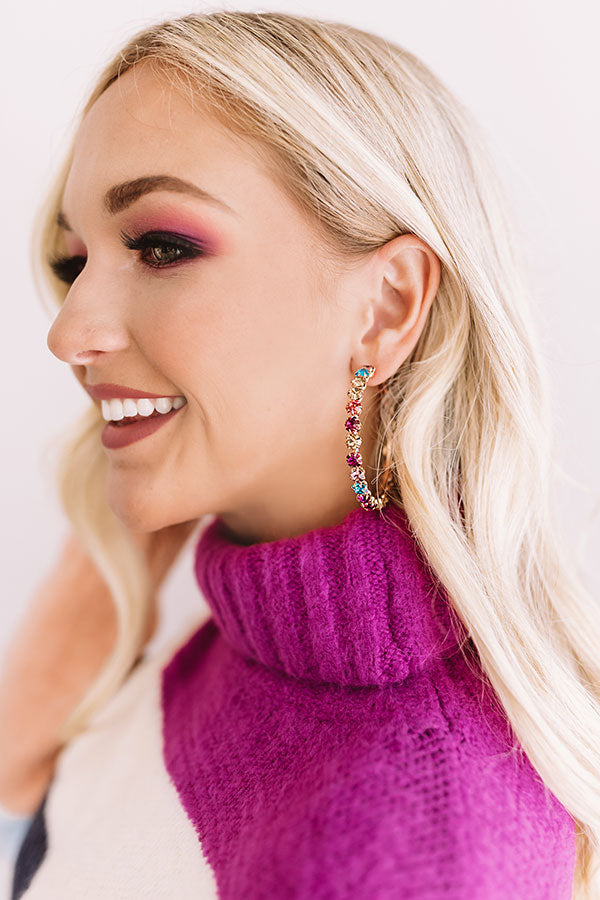 Feeling Free Hoop Earrings In Multi