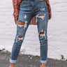 The Brixton High Waist Distressed Skinny Image - 1