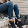 The Jillian Peep Toe Bootie In Black Image - 1