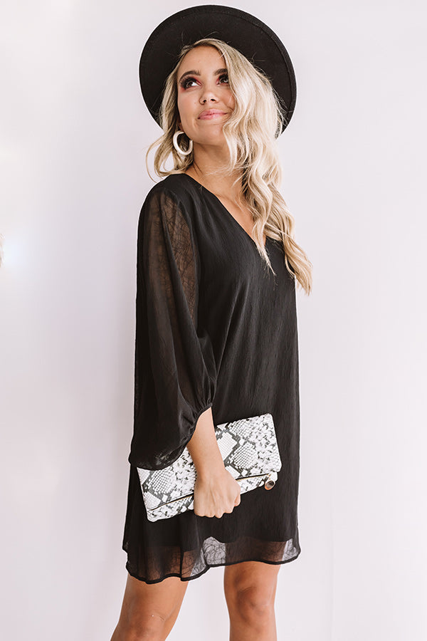 Date Night Out Shift Dress In Black Image - 2