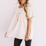Bring On The Lattes Shift Top In Cream Image - 1