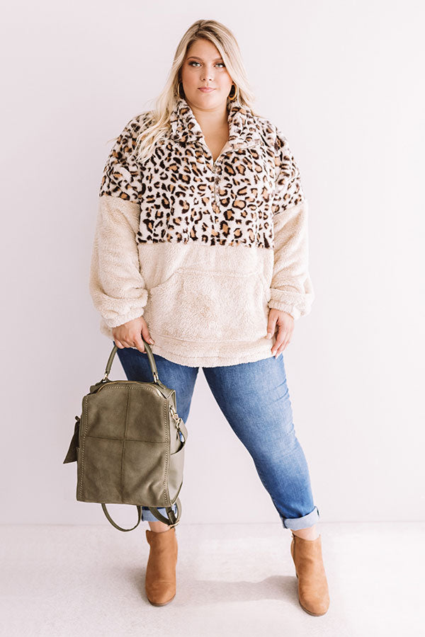 Sweet And Snuggly Leopard Pullover Curves Image - 1