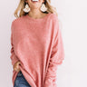 Latte Run Plush Shift Sweater In Blush Image - 1