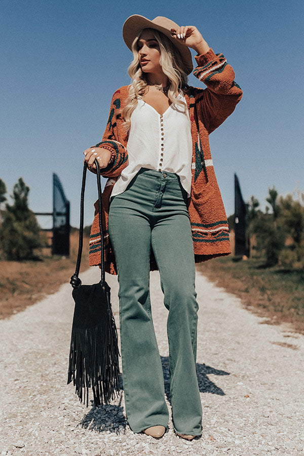 The Charli High Waist Pants in Lush Meadow