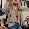 Made in Manhattan Faux Suede Blazer in Sage Image - 1