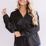 Dreams Of Manhattan Satin Top In Black Image - 1