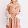 Weekend In The Hamptons Babydoll Dress in Light Rustic Rose Image - 1