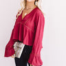 Aspen Happy Hour Crochet Top In Wine Image - 1