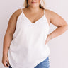 Paris Posh Shift Tank In White  Curves Image - 1