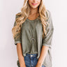 Cool And Collected Shift Top In Olive Image - 1