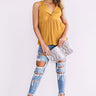 Manhattan Nights Babydoll Top In Mustard Image - 1