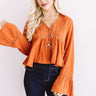 Aspen Happy Hour Crochet Top In Pumpkin Image - 1