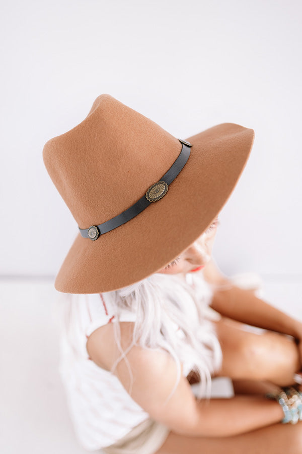 Front Page Worthy Felt Hat In Tan