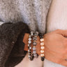 Sipping Vino Bracelet Set In Black Image - 1