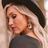 Private Jets Only Snake Print Earrings In White Image - 1