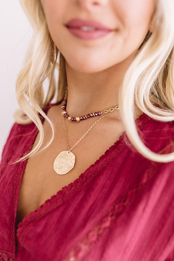 Soho Flow Necklace In Merlot