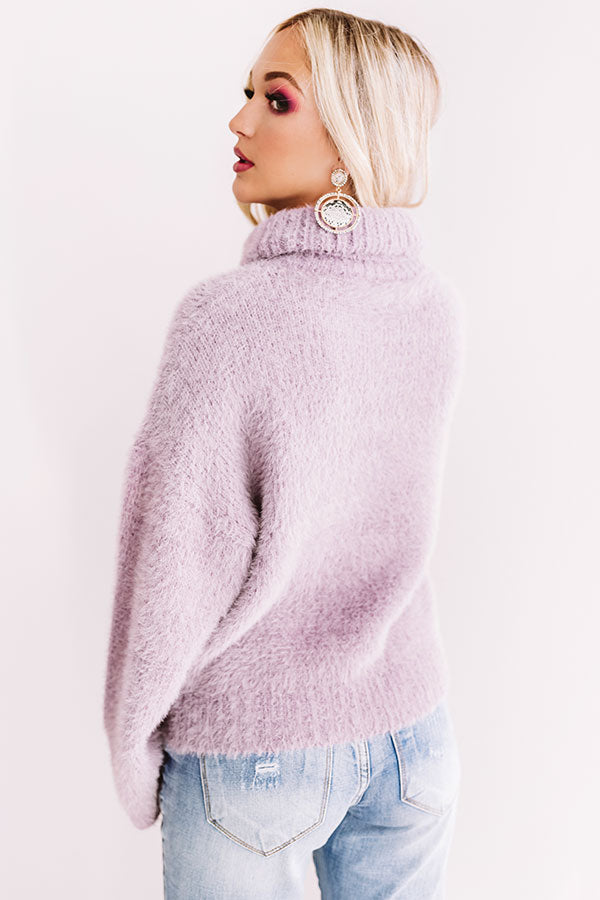 Ski Resort Romance Ultra Soft Sweater In Lavender Image - 4