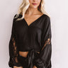 Fifth Avenue Satin Tie Top In Black Image - 1