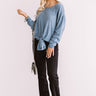 Champagne Calling Shift Sweater in Airy Blue Image - 1