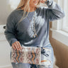 Champagne Calling Shift Sweater In Airy Blue Curves Image - 1