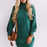 Cheers For Cozy Sweater Dress In Hunter Green Image - 1