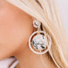 Grand Entrance Snake Print Earrings In Ivory Image - 1