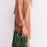 Free And Fearless Fringe Crossbody In Hunter Green Image - 1