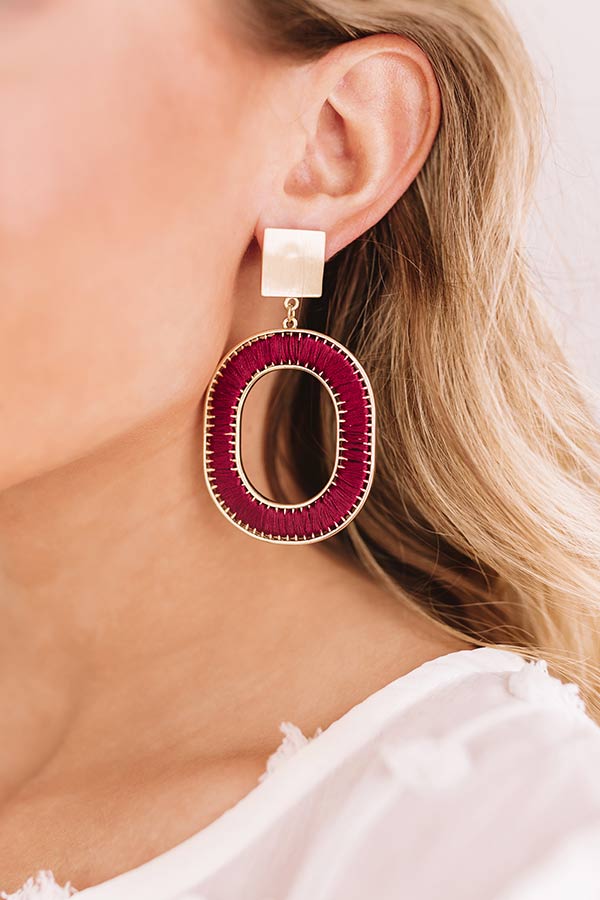 Good Side Earrings In Merlot