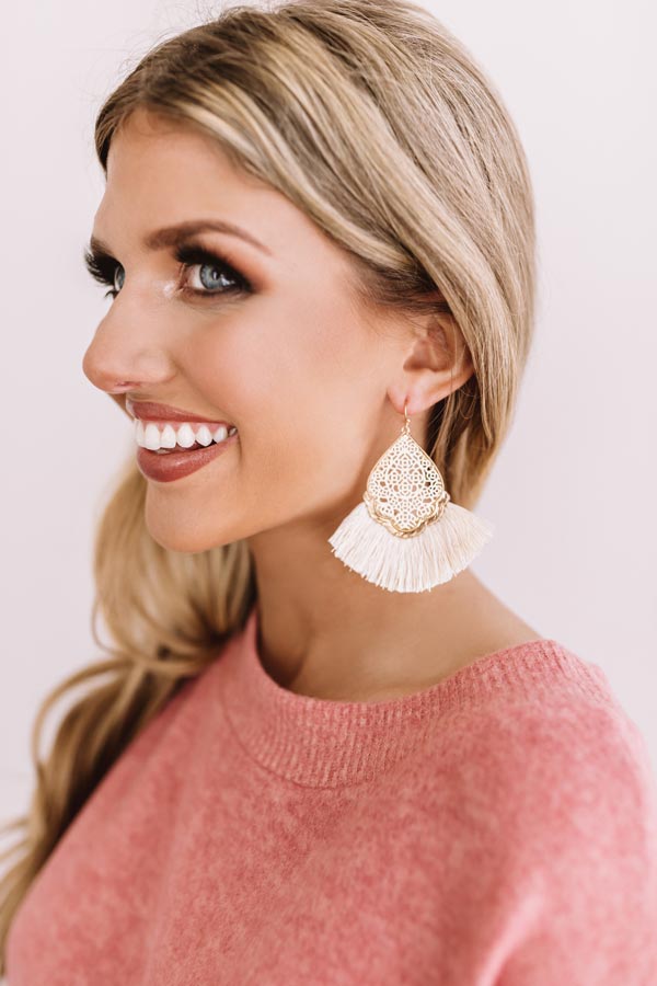 The Charmed Life Earrings In Cream