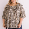 Boss Lady Snake Print Top Curves Image - 1