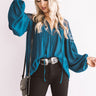 Seriously Smitten Lace Shift Top In Teal Image - 1