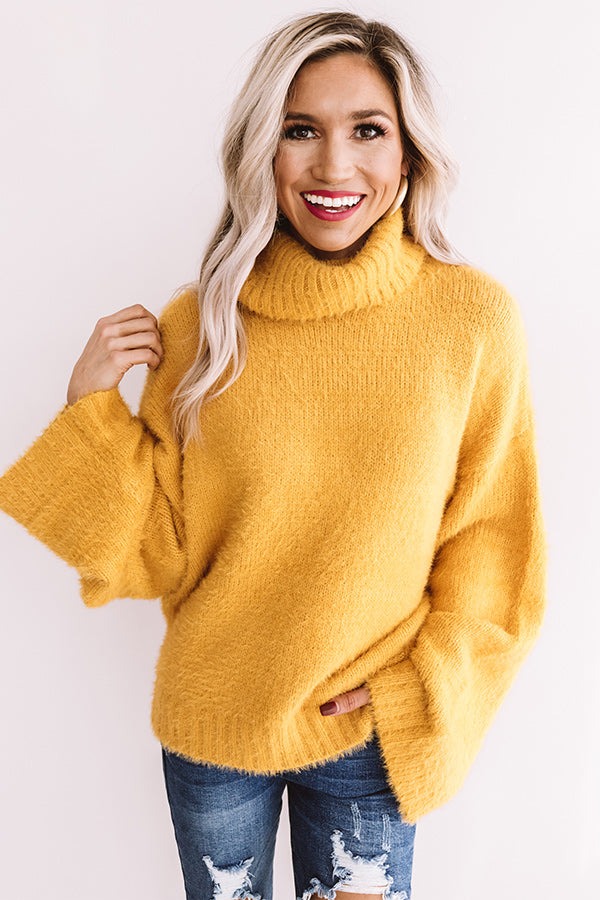 Ski Resort Romance Ultra Soft Sweater In Marigold Image - 1