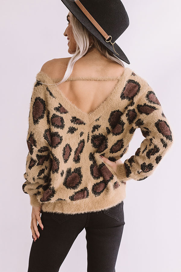 Sweet Dreams Are Made Of Snuggles Leopard Sweater Image - 4