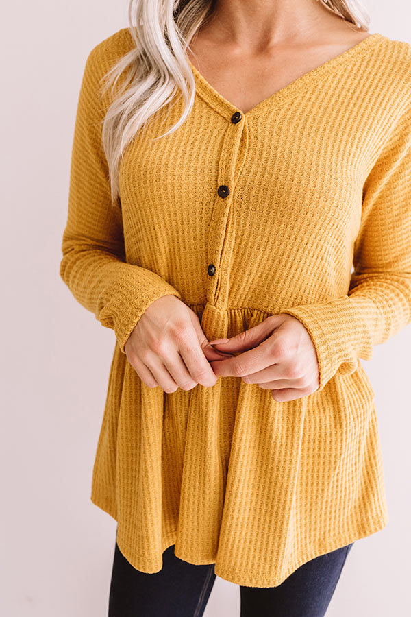 Perfect Places Waffle Knit Top Image - 2
