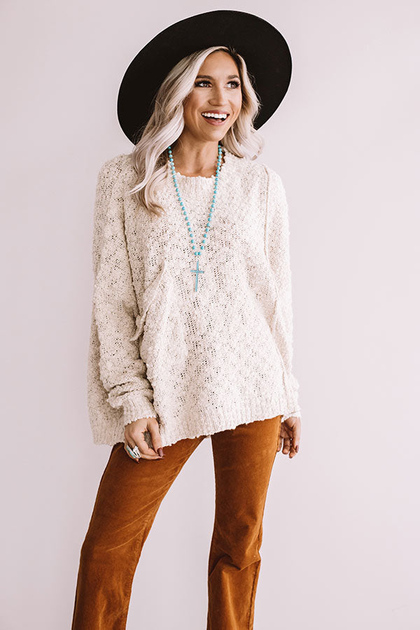 Sweet Dreaming Knit Sweater In Stone