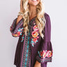 Road To Paradise Embroidered Top In Purple Image - 1