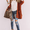 Weekend Out West Knit Cardigan In Rust Image - 1