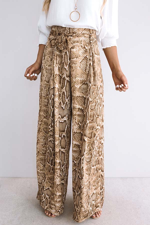 Wine And Divine Snake Print Pants