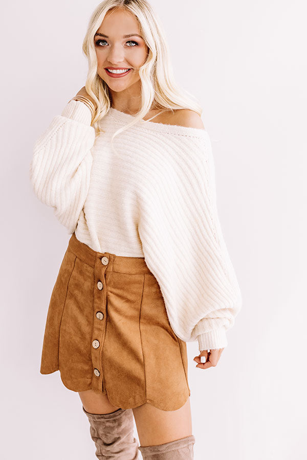 Sweet Cuddles Shift Sweater In Ivory